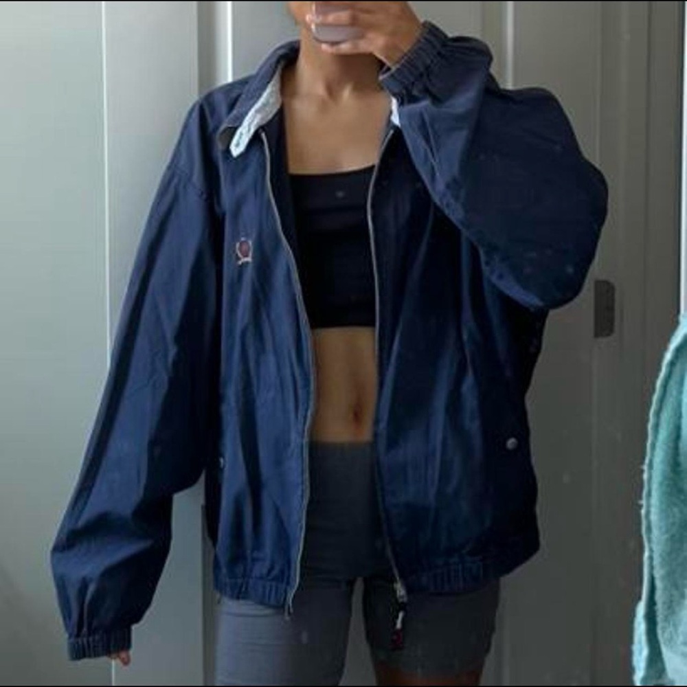 Vintage Tommy Hilfiger Blue Bomber Jacket